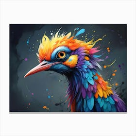 Fantasy Crane, Colorful Bird #7 Canvas Print