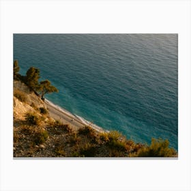 Greek sunset at the beach Canvas Print