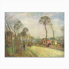 Camille Pissarro - La Route De Louveciennes 1870. French Painter, Danish Painter, Landscape, Impressionist Painter, Famous Painter, Famous Artist, Impressionism, Famous Painting, Outdoors, Neo-Impressionist Painter, Post-Impressionism, Neo-Impressionism Canvas Print