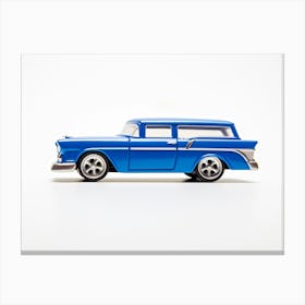Toy Car 55 Chevy Nomad Blue Canvas Print
