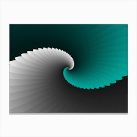 Turquoise Spiral Wings Canvas Print