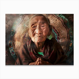 Shantiva zaga, Tibetan Grandmother wisdom Canvas Print