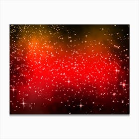 Shining Red Star Background Canvas Print
