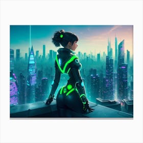 Futuristic Woman Canvas Print