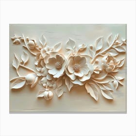 Beautiful 3d Curve Flower Canvas Print