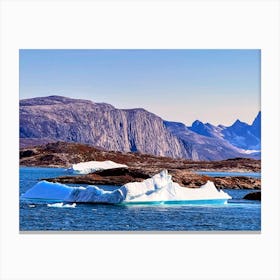 Icebergs In The Water (Greenland Series) 1 Canvas Print