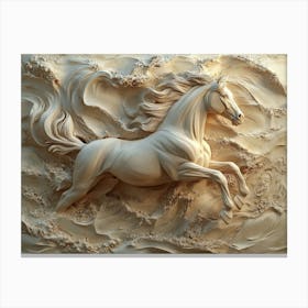 Beautiful Horse 3d 3 Canvas Print