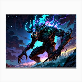 Demon In The Ocean Canvas Print