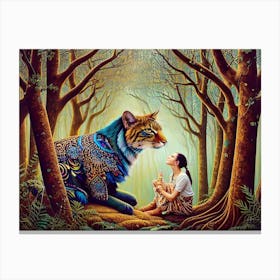 Tiger In The Forest 1 Canvas Print