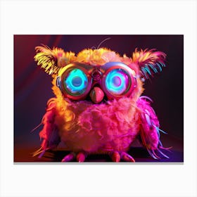 Neon Owl Canvas Print