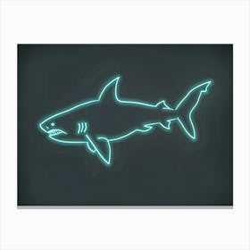 Neon Aqua Bamboo Shark 6 Canvas Print