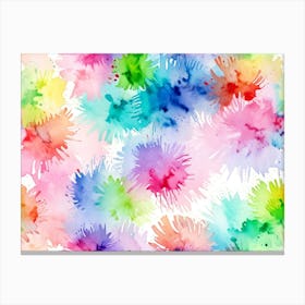 Watercolor Splashes 6 Canvas Print