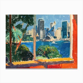 Sydney From The Window View Painting 3 Canvas Print