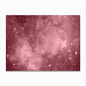 Rose Gold Galaxy Space Background Canvas Print