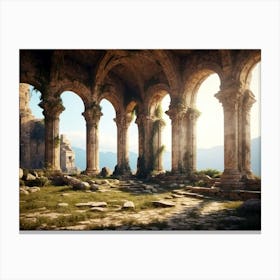 Ruins Of A Castle Canvas Print