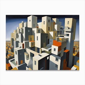 Cubist City Blocks Canvas Print