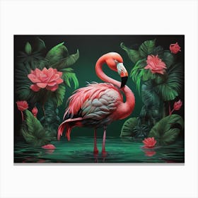 Pink Flamingo 5 Canvas Print