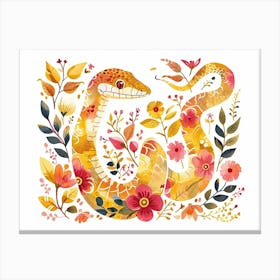 Little Floral Cobra 1 Canvas Print