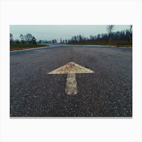Arrow In The Road Canvas Print