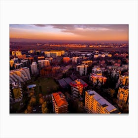 San Donato Milanese, Italy Cityscape at Sunset Fine Art Poster Print Canvas Print