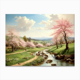 Springtime In Surrey 1866 Canvas Print