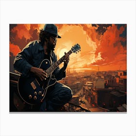 Man Playing Guitar Canvas Print