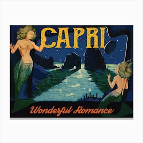 Capri Mermaids, Italy Canvas Print