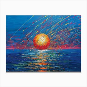 Sunset Over The Ocean 51 Canvas Print