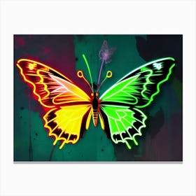 Neon Butterfly Canvas Print