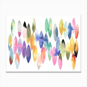 Seeds Colorful Geometric Canvas Print