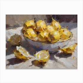 Lemons In A Bowl Canvas Print