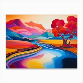 Abstract Landscape Calming Canvas Print