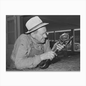 Untitled Photo, Possibly Related To In Tractor And Combine Repair Shop, Colfax, Washington By Russell Lee Canvas Print