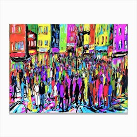 Abstract Realism - Colorful City Canvas Print