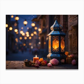 Ramadan Islamic Lanterns at night 6 Canvas Print