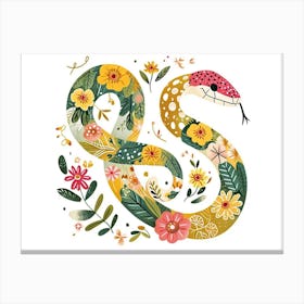 Little Floral Snake 2 Canvas Print