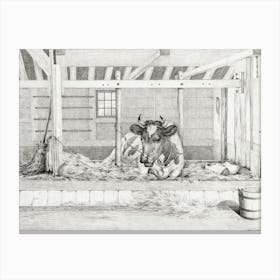 Lying Cow (1813), Jean Bernard Canvas Print
