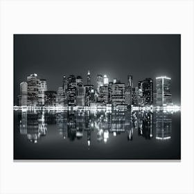 New York City Skyline At Night Canvas Print