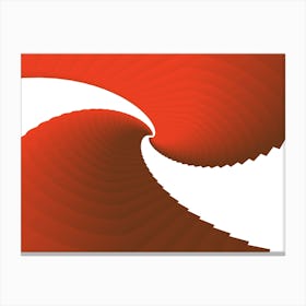 Spiral Red White Background Canvas Print