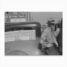 Farmer At Market, Weatherford, Texas By Russell Lee Canvas Print