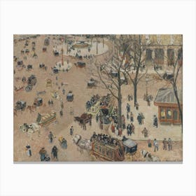 La Place Du Theatre Francais, Camille Pissarro Canvas Print