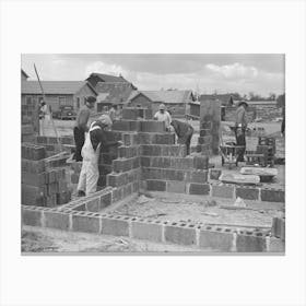 Cinder Block Construction, Jersey Homesteads, Hightstown, New Jersey By Russell Lee Canvas Print