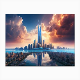 Sunrise over the City Canvas Print