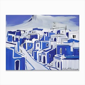 Blue Village chefchaouen morocco Canvas Print