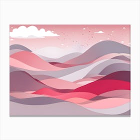 Mountains vector art Canvas Print