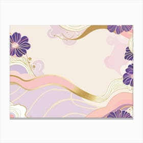 Asian Floral Background Canvas Print