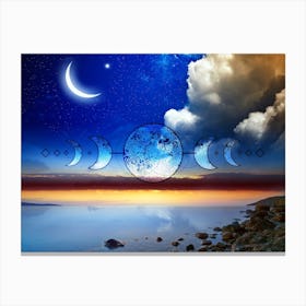 Moon Phases - Mystic Moon poster #6 Canvas Print