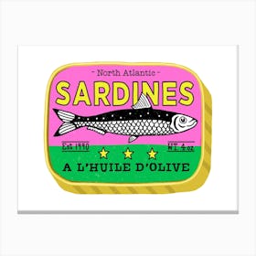 Sardine Tin Pop Canvas Print