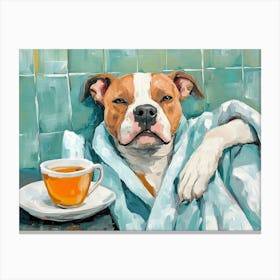 Pitbull Spa Day 6 Canvas Print