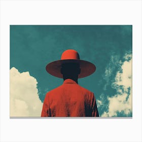 Man In Red Hat Canvas Print